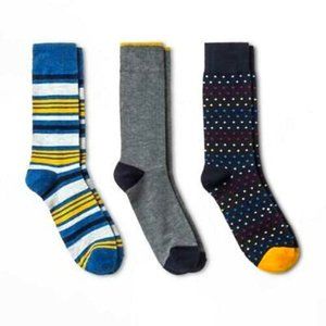 3 Pk Polka Dot Crew Socks Casual Goodfellow